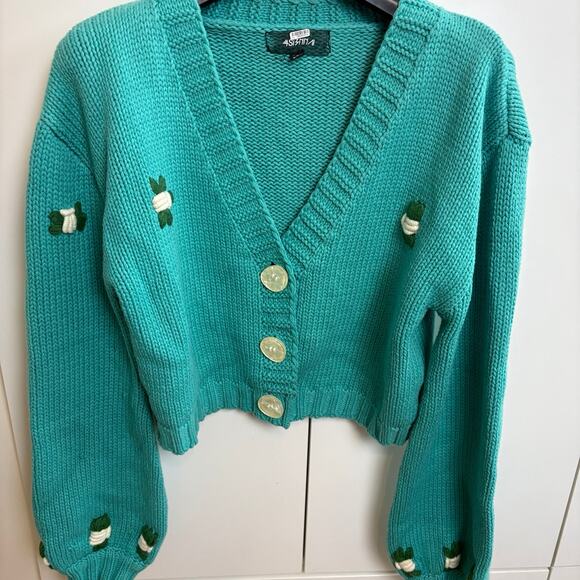 no brand Sweaters - Floral cardigan